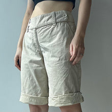 Load image into Gallery viewer, Cream cargo shorts - UK 12
