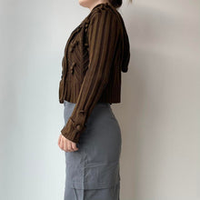 Load image into Gallery viewer, Brown cropped cardigan - UK 8
