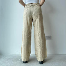 Load image into Gallery viewer, Beige linen trousers - UK 14/16
