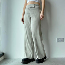 Load image into Gallery viewer, Cream wide leg trousers - UK 14
