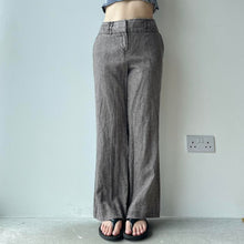 Load image into Gallery viewer, Brown linen trousers - UK 14
