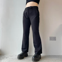 Load image into Gallery viewer, Petite black flares - UK 10
