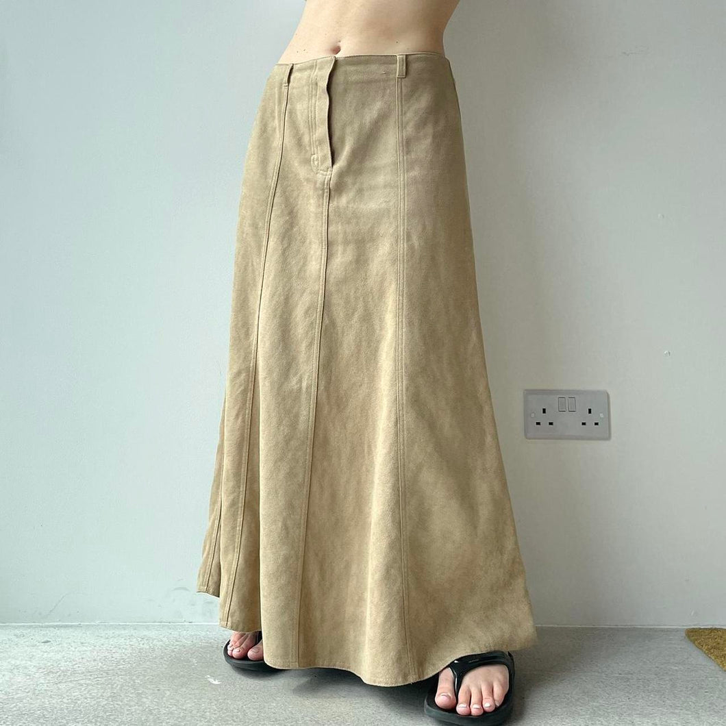 Faux suede maxi skirt - UK 10