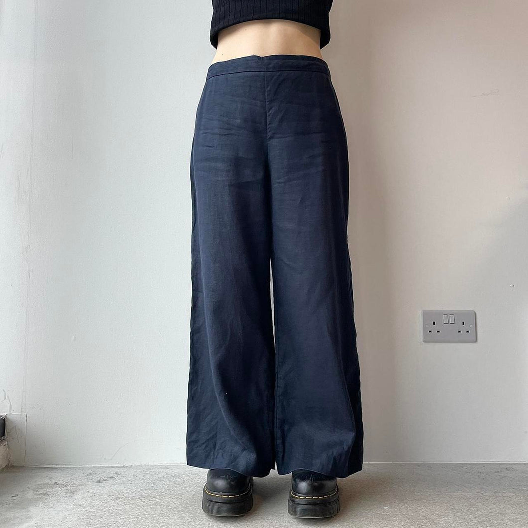 Wide leg linen trousers - UK 14