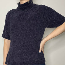 Load image into Gallery viewer, Navy high neck jumper - UK 12
